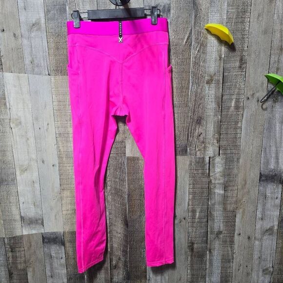 Savage x Fenty Womens Lineup High-Waist Pocket Leggings Pink Highlighter - Picture 4 of 7